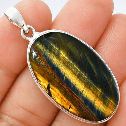 Premium Quality Blue Tiger Eye Pendant P-1124 51-EP10415