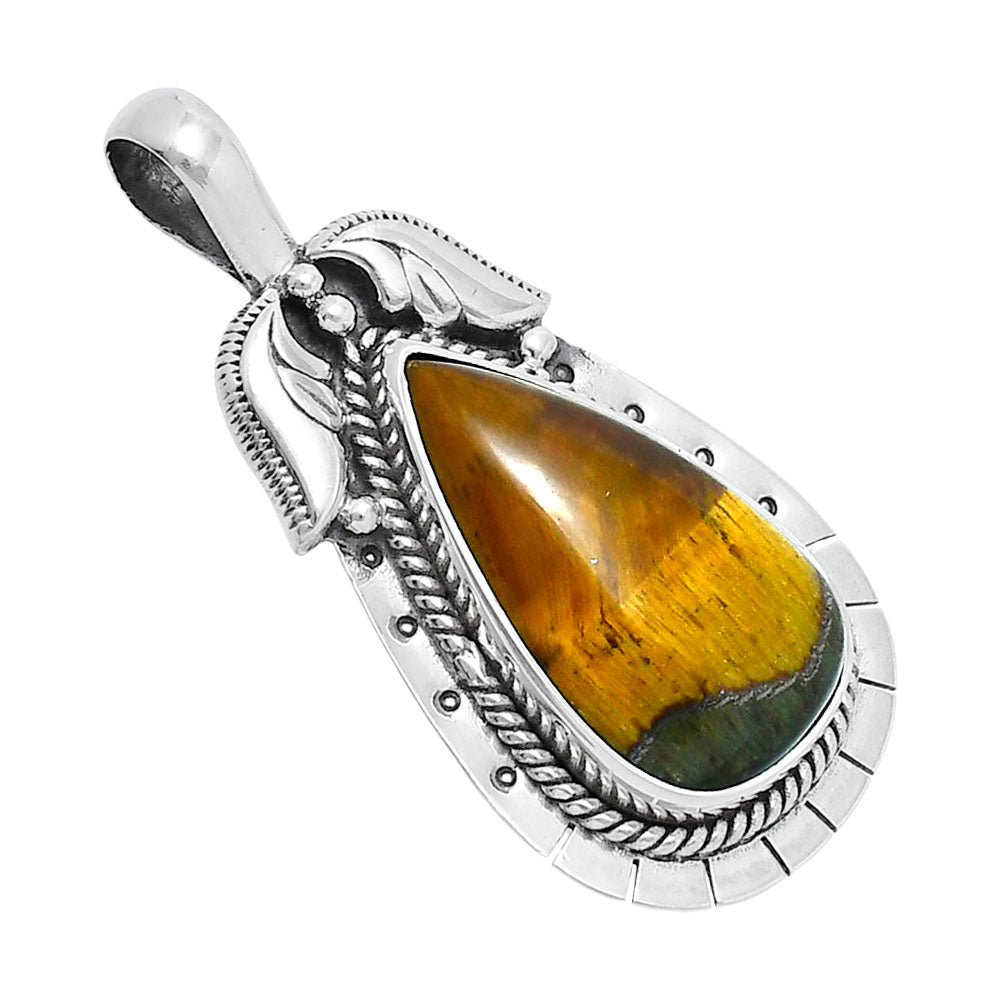 Premium Quality Tiger Eye - Africa Pendant P-1568 51-EP10419