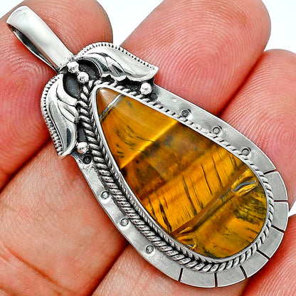 Premium Quality Tiger Eye - Africa Pendant P-1568 51-EP10420