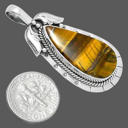 Premium Quality Tiger Eye - Africa Pendant P-1568 51-EP10420