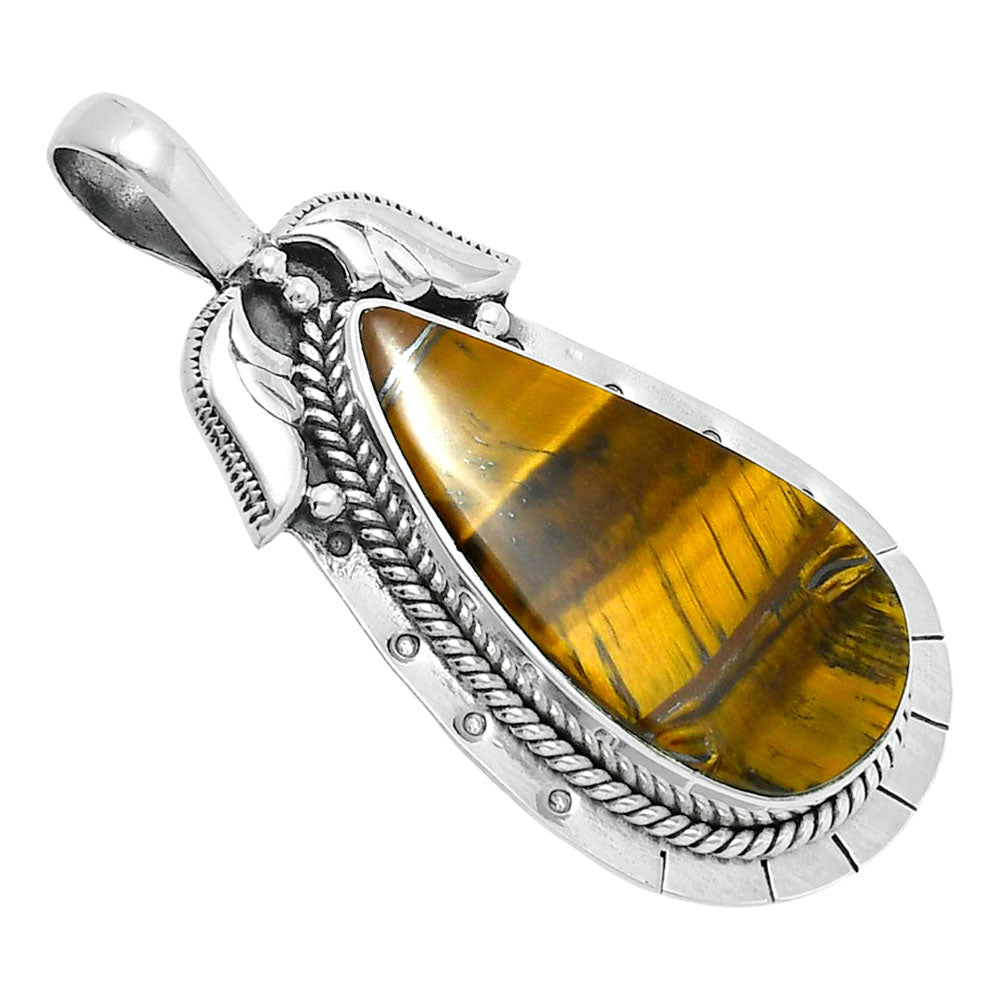 Premium Quality Tiger Eye - Africa Pendant P-1568 51-EP10420
