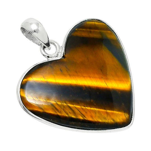 Heart Premium Quality Tiger Eye Pendant P-1043 51-EP10429