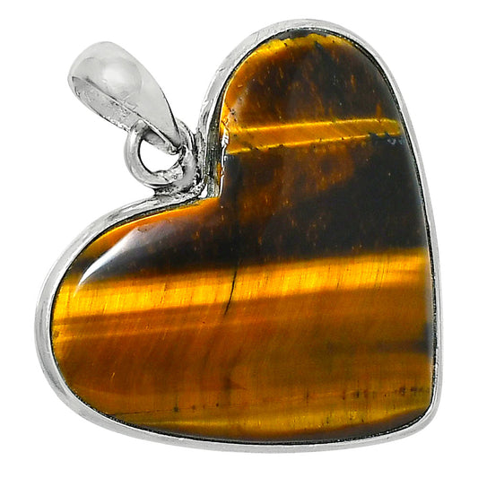 Heart Premium Quality Tiger Eye Pendant P-1043 51-EP10436