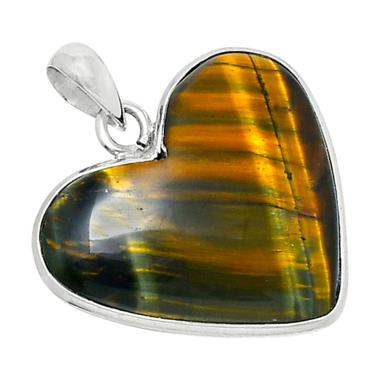 Heart Premium Quality Tiger Eye Pendant P-1043 51-EP10438