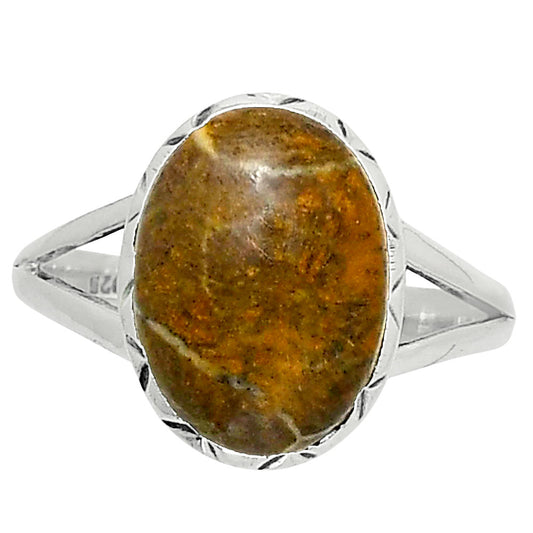 Premium Quality Flower Fossil Coral Ring size-10 R-1074 52-ER14268