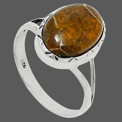 Premium Quality Flower Fossil Coral Ring size-10 R-1074 52-ER14268