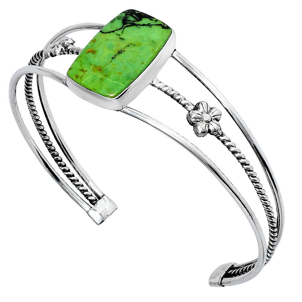 Premium Quality Green Matrix Turquoise Cuff Bangle Bracelet B-1012 53-EB10557