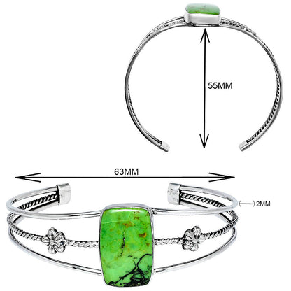 Premium Quality Green Matrix Turquoise Cuff Bangle Bracelet B-1012 53-EB10557