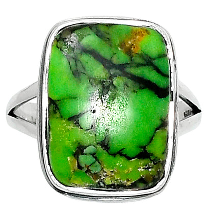 Premium Green Matrix Turquoise Ring size-7 R-1008 53-ER14345