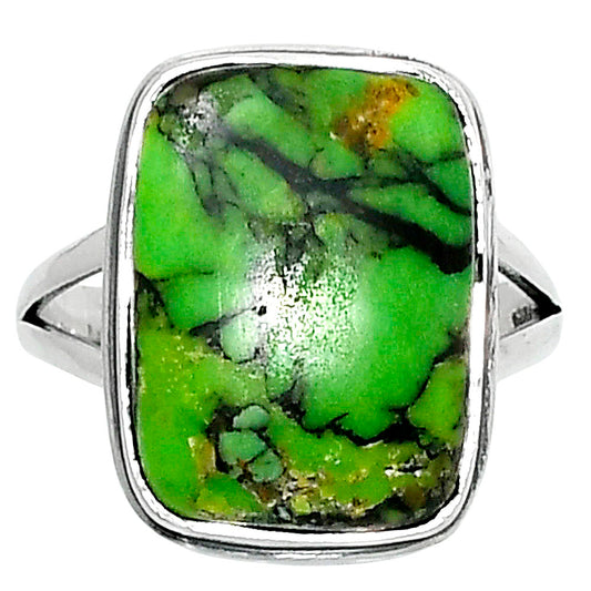 Premium Green Matrix Turquoise Ring size-7 R-1008 53-ER14345