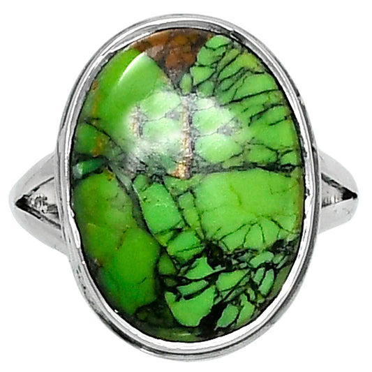 Premium Green Matrix Turquoise Ring size-7 R-1008 53-ER14346