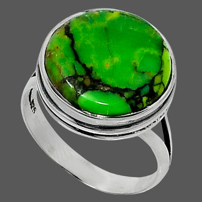 Premium Green Matrix Turquoise Ring size-7 R-1008 53-ER14347