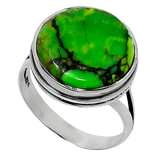 Premium Green Matrix Turquoise Ring size-7 R-1008 53-ER14347