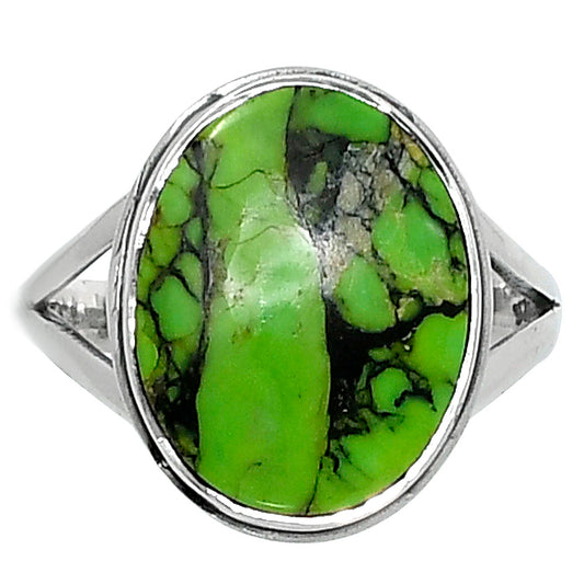 Premium Green Matrix Turquoise Ring size-8 R-1008 53-ER14351