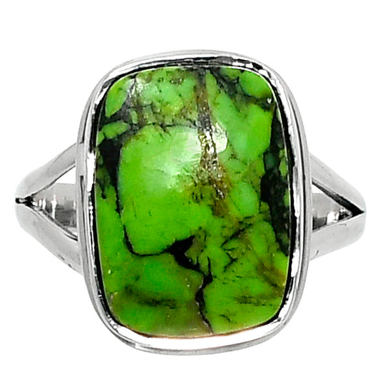 Premium Green Matrix Turquoise Ring size-8 R-1008 53-ER14353