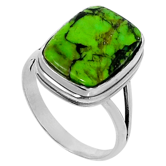Premium Green Matrix Turquoise Ring size-8 R-1008 53-ER14353