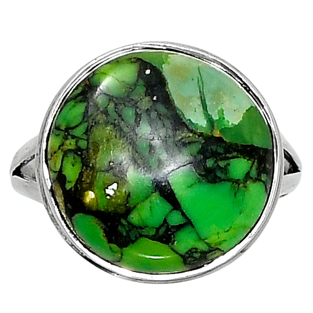 Premium Green Matrix Turquoise Ring size-9 R-1008 53-ER14355