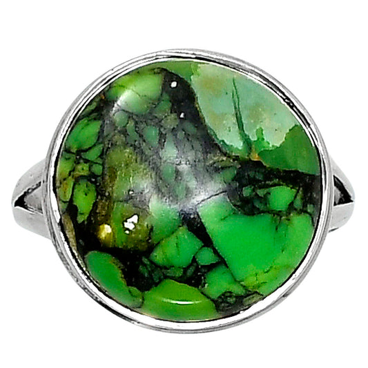 Premium Green Matrix Turquoise Ring size-9 R-1008 53-ER14355