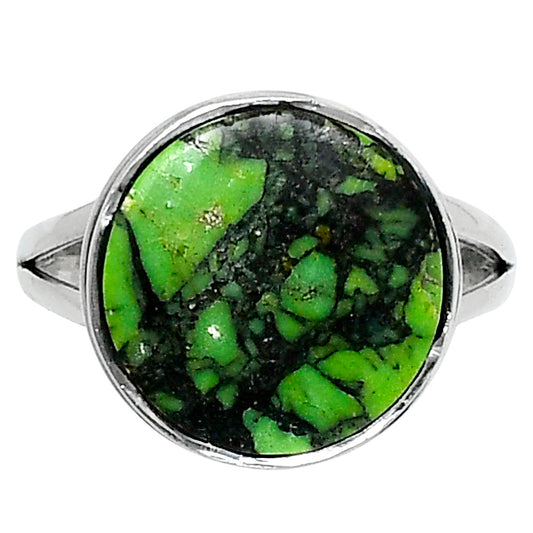 Premium Green Matrix Turquoise Ring size-9 R-1008 53-ER14356