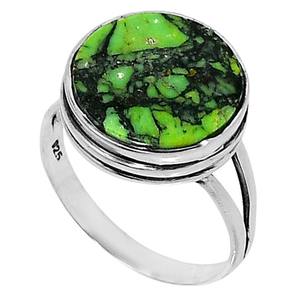 Premium Green Matrix Turquoise Ring size-9 R-1008 53-ER14356
