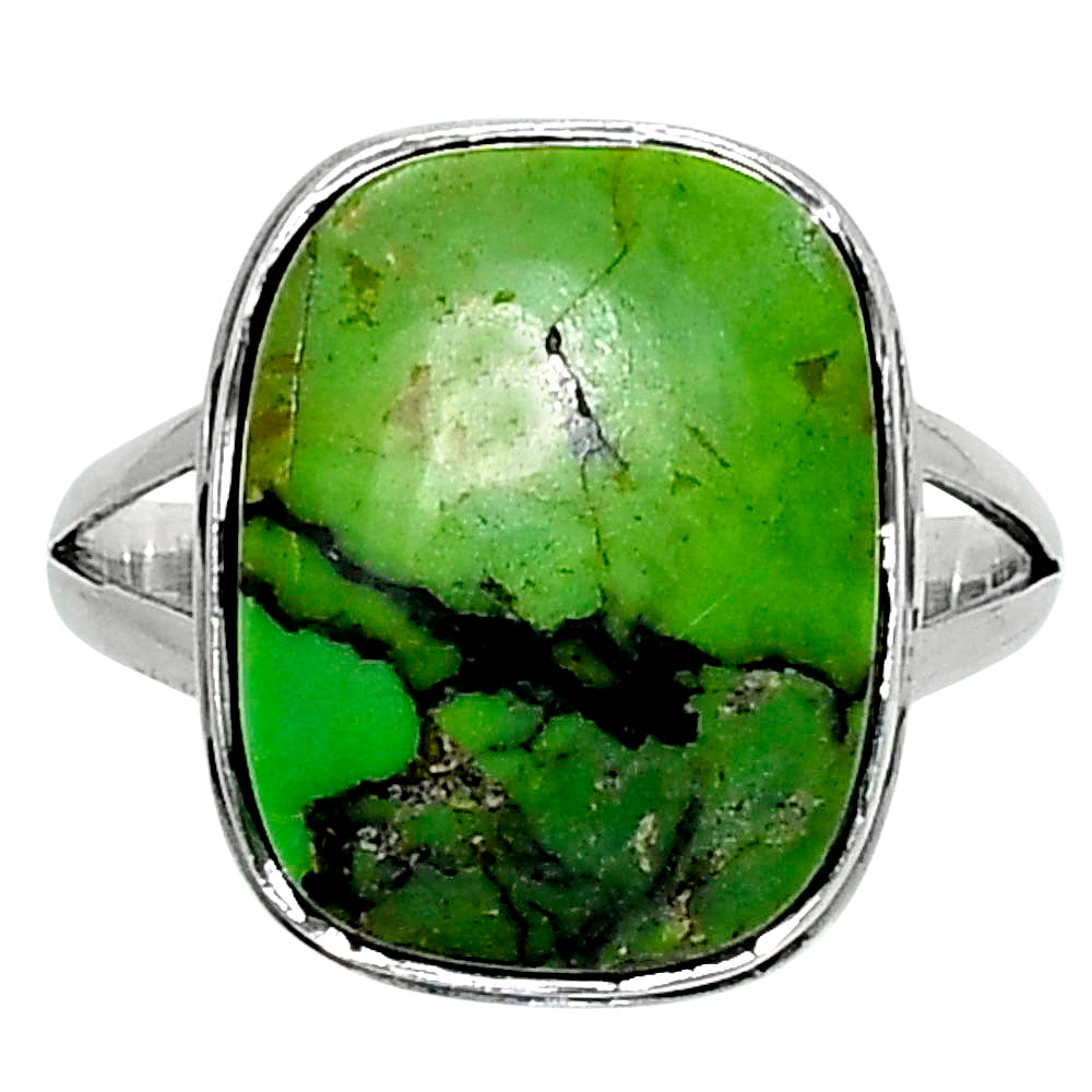 Premium Green Matrix Turquoise Ring size-9 R-1008 53-ER14357