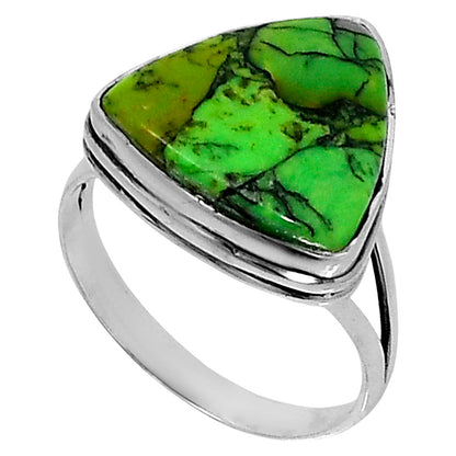 Premium Green Matrix Turquoise Ring size-9 R-1008 53-ER14359