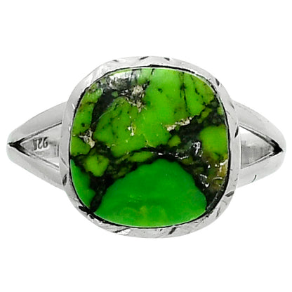 Premium Green Matrix Turquoise Ring size-8 R-1074 53-ER14369