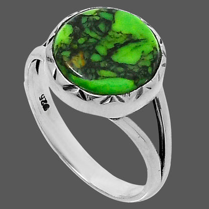 Premium Green Matrix Turquoise Ring size-9 R-1074 53-ER14375