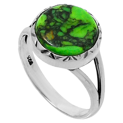 Premium Green Matrix Turquoise Ring size-9 R-1074 53-ER14375