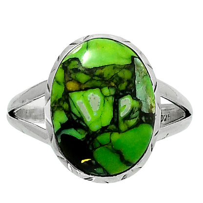 Premium Green Matrix Turquoise Ring size-9 R-1074 53-ER14379
