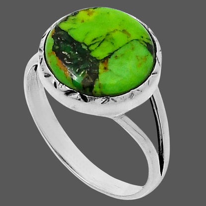 Premium Green Matrix Turquoise Ring size-10 R-1074 53-ER14382