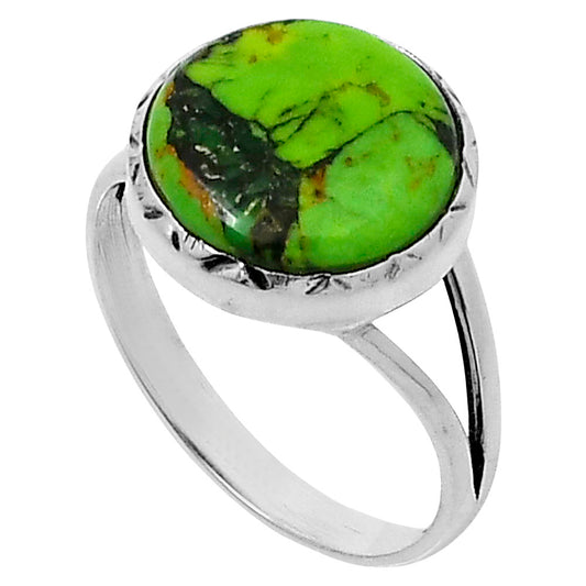 Premium Green Matrix Turquoise Ring size-10 R-1074 53-ER14382