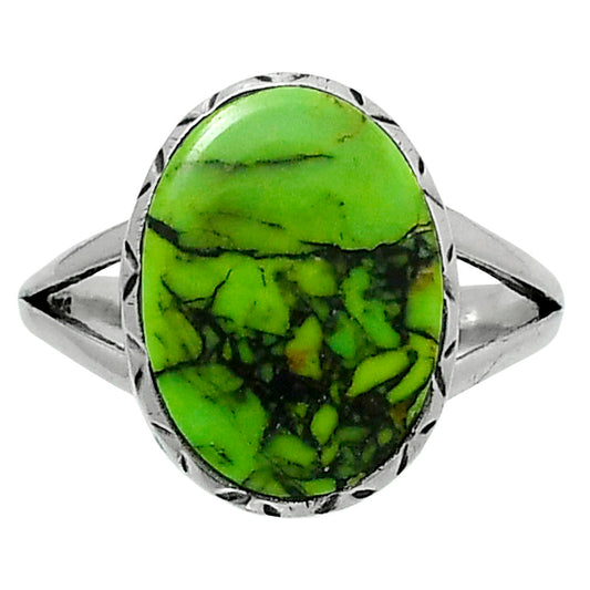 Premium Green Matrix Turquoise Ring size-10 R-1074 53-ER14383