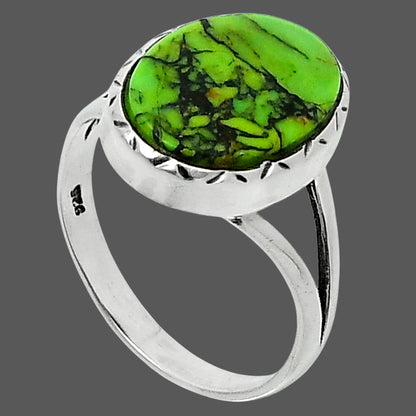 Premium Green Matrix Turquoise Ring size-10 R-1074 53-ER14383