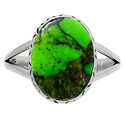 Premium Green Matrix Turquoise Ring size-10 R-1074 53-ER14384