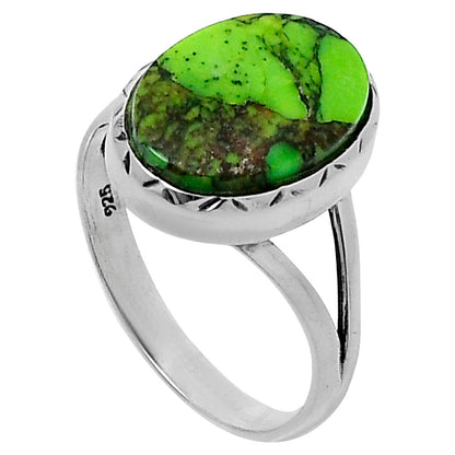 Premium Green Matrix Turquoise Ring size-10 R-1074 53-ER14384