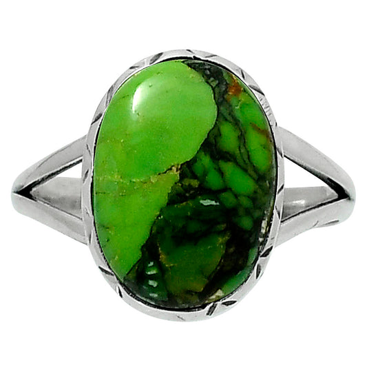 Premium Green Matrix Turquoise Ring size-10 R-1074 53-ER14387