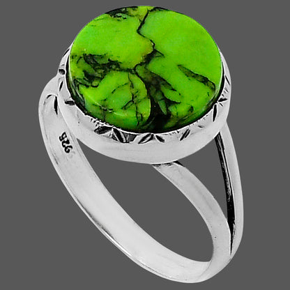 Premium Green Matrix Turquoise Ring size-10 R-1074 53-ER14388