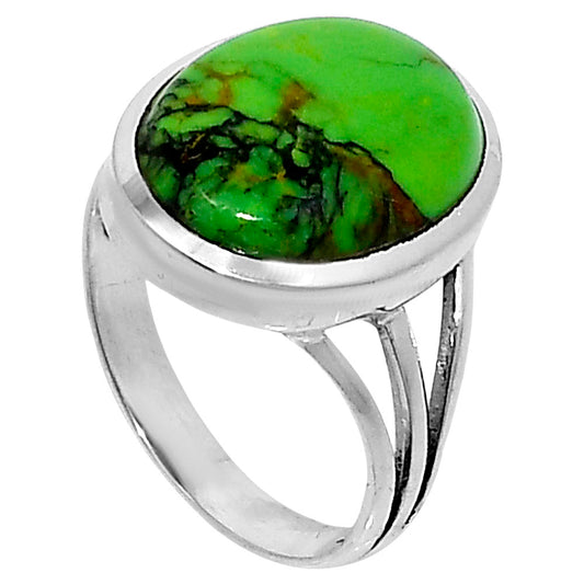 Premium Green Matrix Turquoise Ring size-7 R-1006 53-ER14391