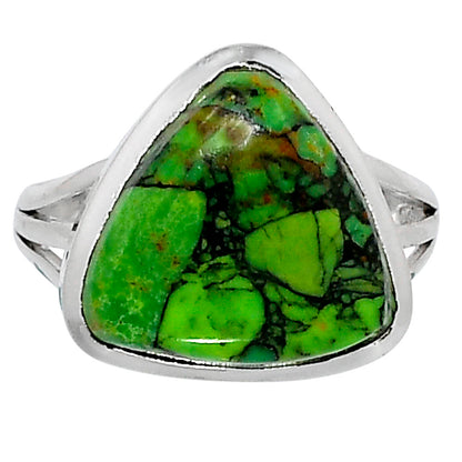 Premium Green Matrix Turquoise Ring size-8 R-1006 53-ER14393