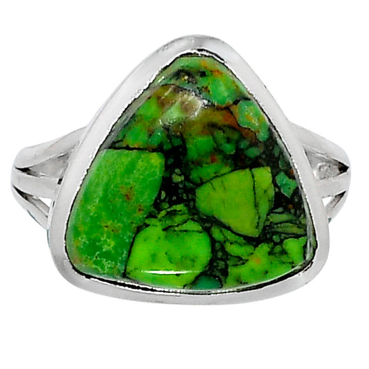 Premium Green Matrix Turquoise Ring size-8 R-1006 53-ER14393