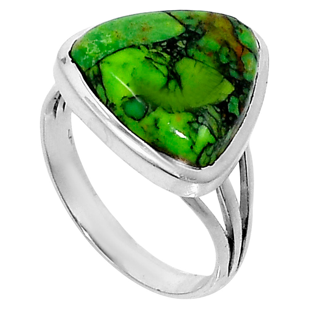 Premium Green Matrix Turquoise Ring size-8 R-1006 53-ER14393