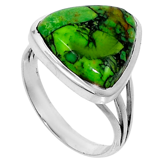 Premium Green Matrix Turquoise Ring size-8 R-1006 53-ER14393