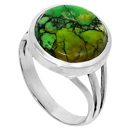 Premium Green Matrix Turquoise Ring size-8 R-1006 53-ER14394