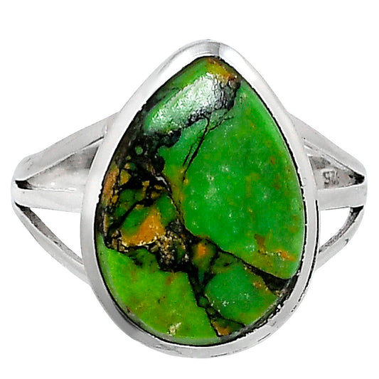 Premium Green Matrix Turquoise Ring size-9 R-1006 53-ER14397
