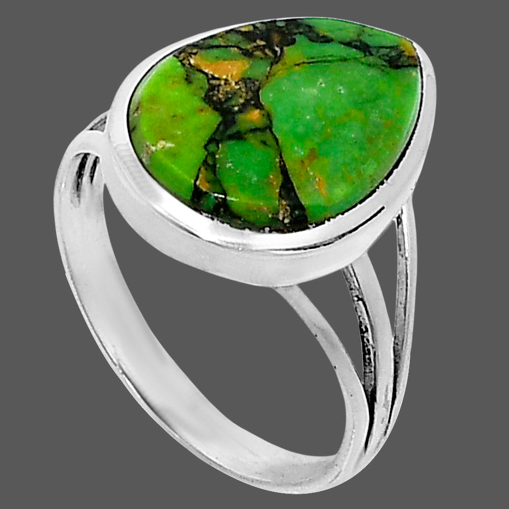 Premium Green Matrix Turquoise Ring size-9 R-1006 53-ER14397