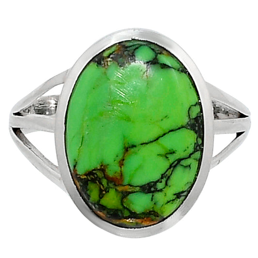 Premium Green Matrix Turquoise Ring size-9 R-1006 53-ER14399