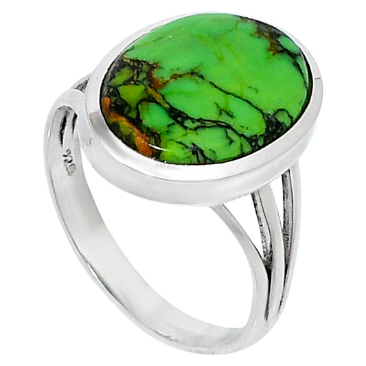 Premium Green Matrix Turquoise Ring size-9 R-1006 53-ER14399