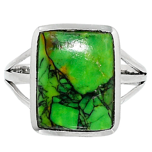 Premium Green Matrix Turquoise Ring size-9 R-1006 53-ER14400