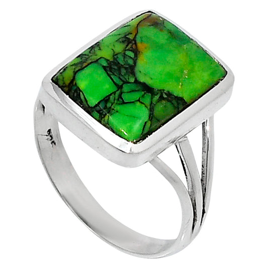 Premium Green Matrix Turquoise Ring size-9 R-1006 53-ER14400
